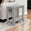 HomeRoots 22" Gray Wood End Table With Shelf - 2 of 4