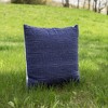 18x18 Outdoor Indoor Subtle Geo Filled Throw Pillow Navy Polyester by Foreside Home & Garden - 2 of 4