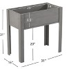 Okak Elevated Raised Garden Bed with Legs Wooden Planter Box for Vegetables, Flowers, Herbs, Outdoor Gardening, 31" x 16" x 30"/40" x 20" x 31" - 2 of 4