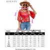 Women's Casual 3/4 Ruffled Sleeve Chiffon Blouse Tops for Women - 3 of 4