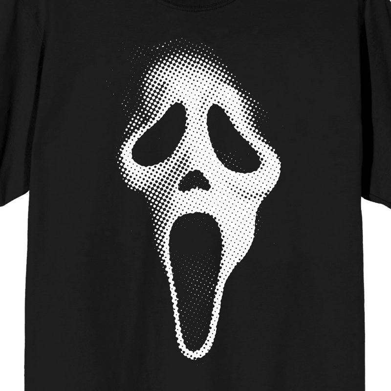 Ghostface Dithers Mask Men's Black T-Shirt, 2 of 4