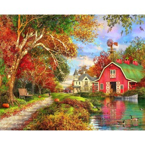 Springbok Autumn Barn Jigsaw Puzzle - 400pc - 1 of 3