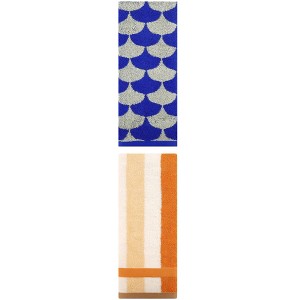 REGALWOVEN Geometric Cotton Soft Absorbent Decorative Hand Towel Set for Bathroom 13" x 29" 2 Pcs - 1 of 4
