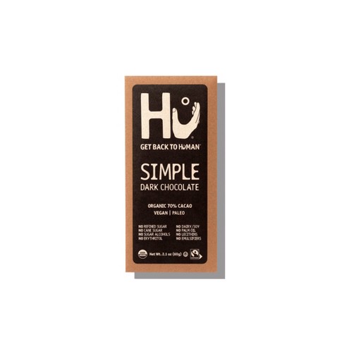 Hu Simple Dark Chocolate 70% Cacao Candy - 2.1oz - image 1 of 4