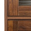 SKRAN Bookcase Contemporary Closed Back Glass Doors Office Storage Cabinet Floor-to-Ceiling Low Cabinet Bookcase Wall Dustproof Bookshelf, Walnut - 4 of 4