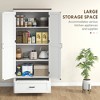 Yukimo 69" Kitchen Pantry Cabinet, White, with 2 Doors, Drawer & Adjustable Shelves, Freestanding Storage Solution for Dining Room - 4 of 4