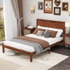 Infans Full Bed Frame w/ Rustic Headboard Under-bed Storage Space No Box Spring Needed - 4 of 4