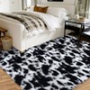 4*6 Shag Area Rug Ultra Soft Fluffy Indoor Rugs for Living Room Luxurious Thick Plush Floor Carpet Bedroom Kids’ Room Luxury Carpets Black/White - 3 of 4