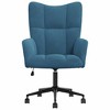 vidaXL Relaxing Chair Light Gray Velvet (100% polyester), Steel Standard - Blue - 3 of 4