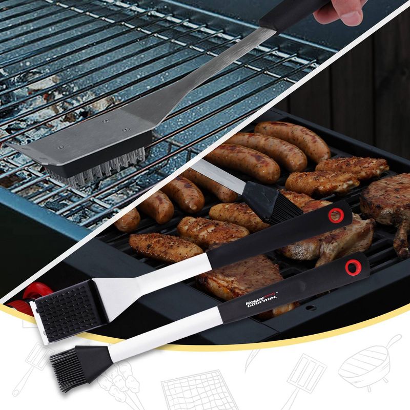 Royal Gourmet 14pc Stainless Steel Grill Accessories Set and Barbecue Tool Kit Gray, 6 of 8