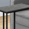 FONTOI End Tables C Shaped, Space Saving, Side Table for Living Room Bedroom, Modern Laminate with Metal Frame, Gray, 25"*17"*3" - 4 of 4