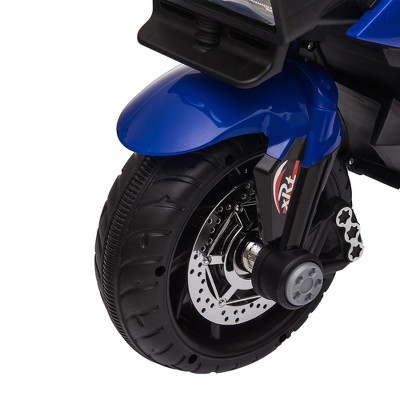 Blue 6V Kids Motorcycle Ride-On Toy with Headlights