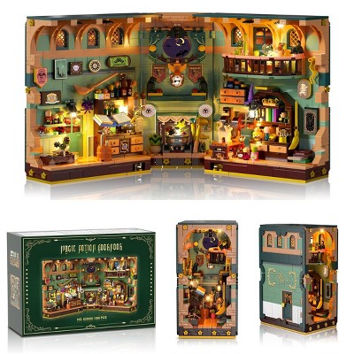 Hogokids 990 PCS Miniature Book Nook House Building Brick Model for Adults and Kids Age 8+