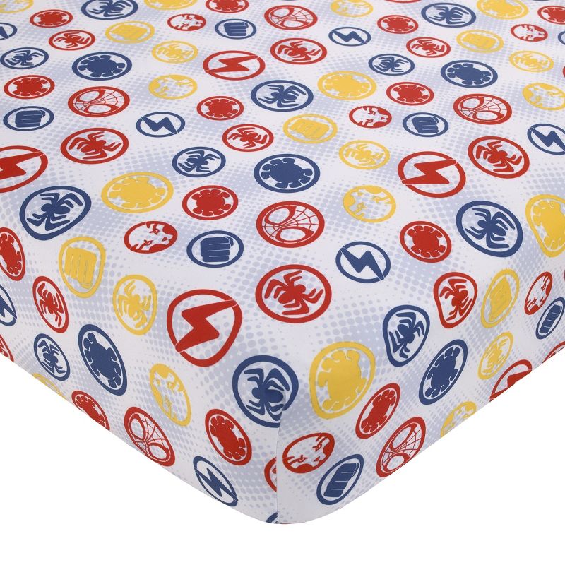 Marvel Spidey and His Amazing Friends Blue, Red, Yellow, and Green, Team Up 2 Piece Toddler Sheet Set, 2 of 10