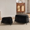 Aortzio 29.92"Wide Set of 2 Upholstered Storage Ottoman Footrest Shoe Changing Stool Coffee Side Table with Reversible Lid - 3 of 4
