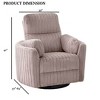 GDFStudio Mateo Modern Velvet Upholstered 360° Swivel Recliner - 3 of 4