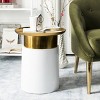 Zenith Tray Top Side Table - ACC3200A - Gold/White - Safavieh - 2 of 4