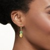 Ross-Simons 0.40 ct. t.w. Yellow Sapphire and .30 ct. t.w. Emerald Pineapple Drop Earrings in 18kt Gold Over Sterling - 2 of 4
