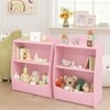 Kids Bookshelf and Toy Organizer, 2-Tier Wooden Toy Storage Shelf for Kids Room, Children's Bookcase for Playroom, Nursery - 4 of 4