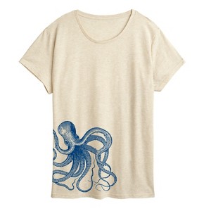 Women's - Instant Message - Octopus Side Hit Short Sleeve Graphic T-Shirt - 1 of 4
