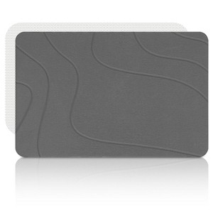 Zevemomo Stone Bath Mat,Diatomaceous Earth Stone Shower Mat for Bathroom,Absorbent Bath Mats,Barhroom Floor Mat,Quick Drying,Easy to Clean,23.6 x 15.4 - 1 of 4