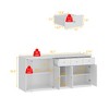 FUFU&GAGA White Storage and Display Cabinet Island - Modern Organizer for Bags, Shoes, and Decor Dresser Multifunctional Cabinet - 4 of 4