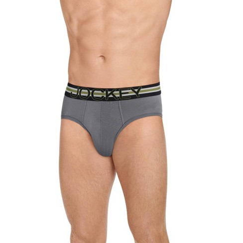 Jockey Mens Sport Microfiber Mesh Brief White