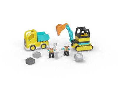 Lego duplo truck and tracked online excavator