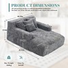Lyngins Chenille Bean Bag Sofas for Kids and Adults,Comfy Lazy Sofa Chairs with 3 Pillows and Armrests for Living Room - 3 of 4