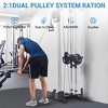 Coucheta Wall Mount Cable Machine, LAT Pulldown & Row Tower with 20-Position Cable Crossover, 400LB Capacity Home Gym Strength Trainer for Total Body - 2 of 4