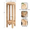 Kate and Laurel Rafina Rattan Drink Table, 9x9x22, Natural - 2 of 4