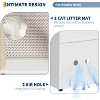 Double Litter Box Enclosure for 2 Cats with Scratching Post, Hidden Litter Box Enclosure Furniture, Modern Wood Cat Washroom Furniture, Pet House - 4 of 4