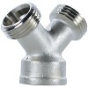 Certified Appliance Accessories® Y-Fitting, 3/4 In. FGH x 3/4 In. MGH x 3/4 In. MGH in Silver - 3 of 4