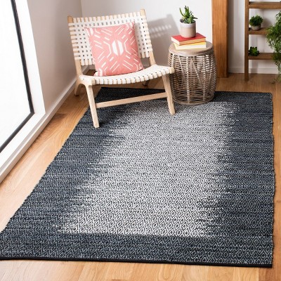 Handmade Light Grey and Charcoal Cowhide 8' x 10' Area Rug