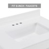 COMHOMA 30" Bathroom Vanity, Single Sink with Barn Doors & 2 Drawers, Ceramic Basin, White - 4 of 4