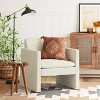 Peletier Fully Upholstered Accent Chair Cream - Threshold™: Elegant Plywood Frame, Polyester Textile, Removable Cushions - 2 of 4