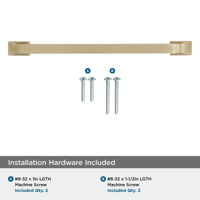 Golden Champagne Steel Cabinet Pull with Mounting Hardware