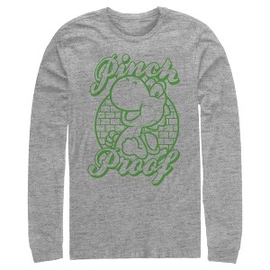 Men's Nintendo Yoshi Pinch Proof Long Sleeve Shirt - 1 of 4
