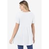 Woman Within Plus Size Short-Sleeve Empire Waist Tunic - 3 of 4