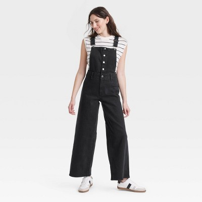 Women's Denim Sailor Overalls - Universal Thread™ Black 16