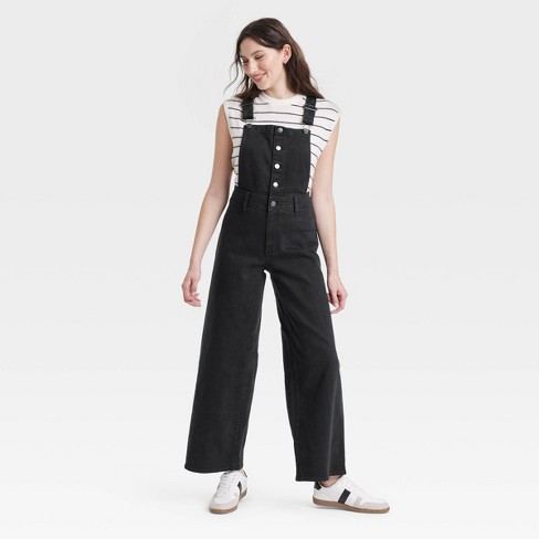 Women's Denim Sailor Overalls - Universal Thread™ - image 1 of 3