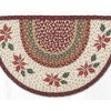 Earth Rugs SCP-417 Holiday Floral Slice Tread Rug – 18"x29" Poinsettia Design by Harry W. Smith - 2 of 3