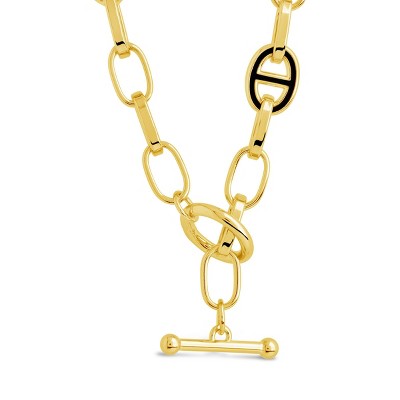 SHINE by Sterling Forever Brynlee Toggle Necklace - Gold