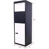 Modern Package Delivery Box Weatherproof Larger Capacity Lockable Design Floor- Standing Mailbox for Outside Home Business Black and White Color - 2 of 4