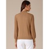 INSPIRE CHIC Women's Turtleneck Lantern Long Sleeve Buttons Decor Trendy Fall Winter Basic Sweater - 4 of 4