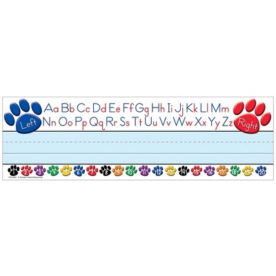 Teacher Created Resources Alphabet Nameplate Paw Prints Left/Right 11-1/2"x3-1/2" 4040
