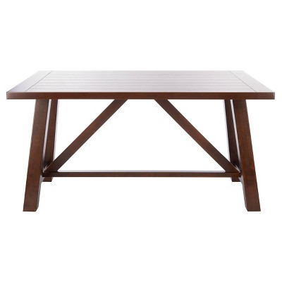 Ainslee Rectangular Dining Table Brown - Safavieh