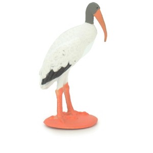 Collectible Wildlife Gifts | Stork, Ciconia ciconia, Wood Stork, Hand Painted, Educational, Rubber Bird, Realistic Figure, Gift,    2"    SF44 B15 - 1 of 4