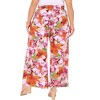 Agnes Orinda Women's Plus Size Wide Leg Mid Rise Front Tie with Pocket Casual Flowy Floral Boho Palazzo Pants - 4 of 4