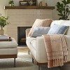 24"x24" Tonal Plaid Square Throw Pillow Blush - Hearth & Hand™ with Magnolia - image 2 of 4